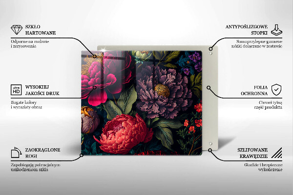 De vidrio templado Hermosas flores