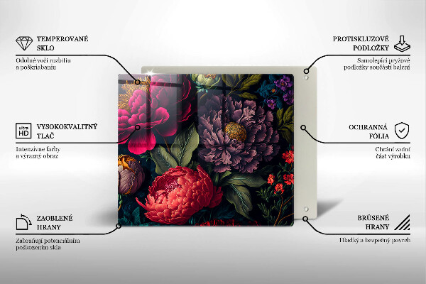 De vidrio templado Hermosas flores