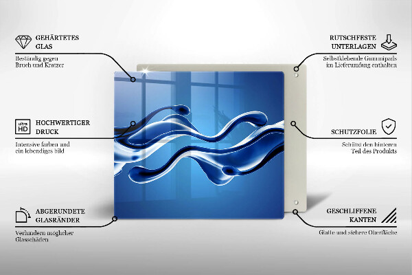 De vidrio templado Abstracción de fluidos