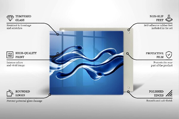 De vidrio templado Abstracción de fluidos