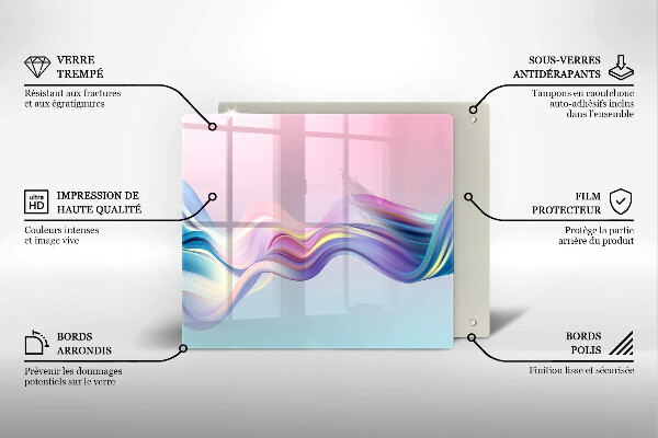 De vidrio templado Abstracción pastel