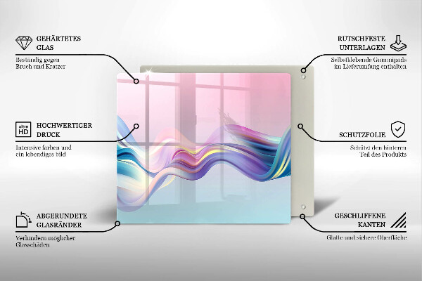 De vidrio templado Abstracción pastel