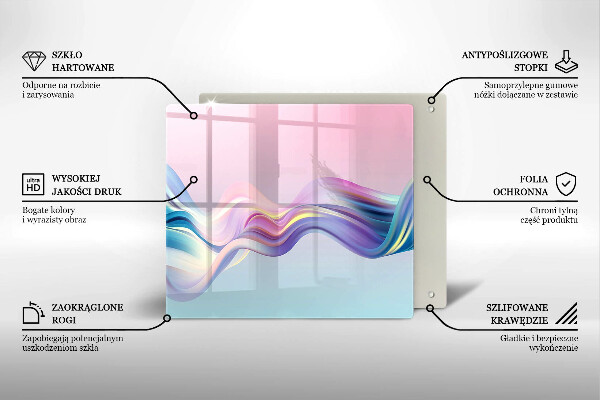 De vidrio templado Abstracción pastel