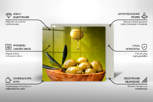 De vidrio templado Aceitunas sabrosas