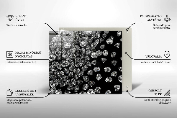 De vidrio templado Diamantes diamantes