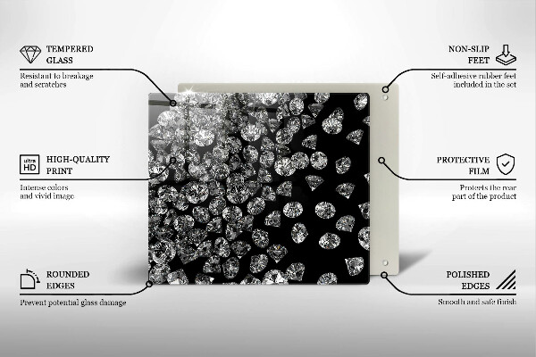 De vidrio templado Diamantes diamantes