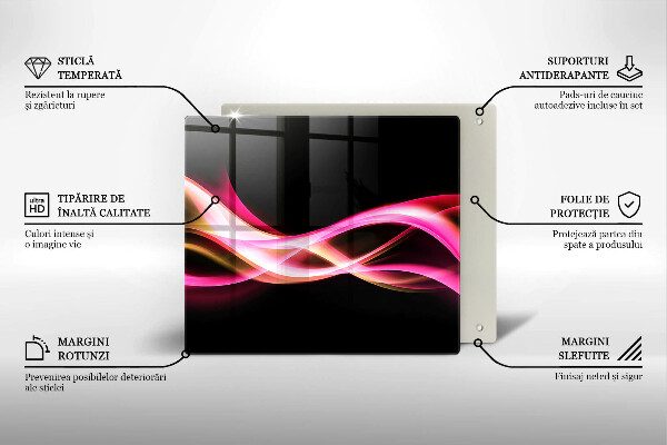 De vidrio templado Humo de neón abstracto