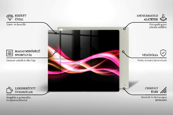 De vidrio templado Humo de neón abstracto