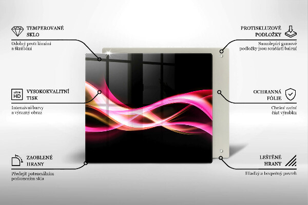 De vidrio templado Humo de neón abstracto