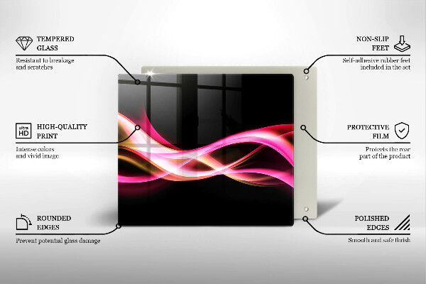 De vidrio templado Humo de neón abstracto