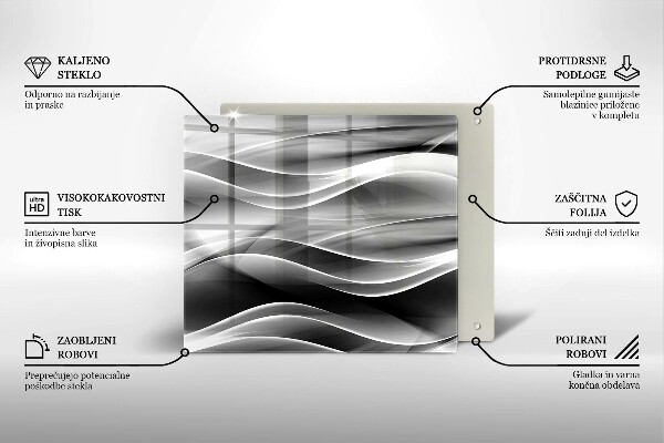 De vidrio templado Líneas abstractas de humo