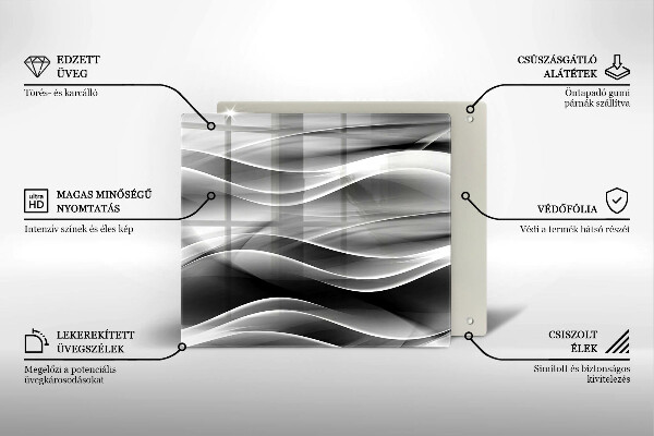 De vidrio templado Líneas abstractas de humo