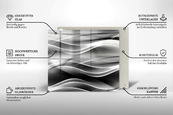 De vidrio templado Líneas abstractas de humo