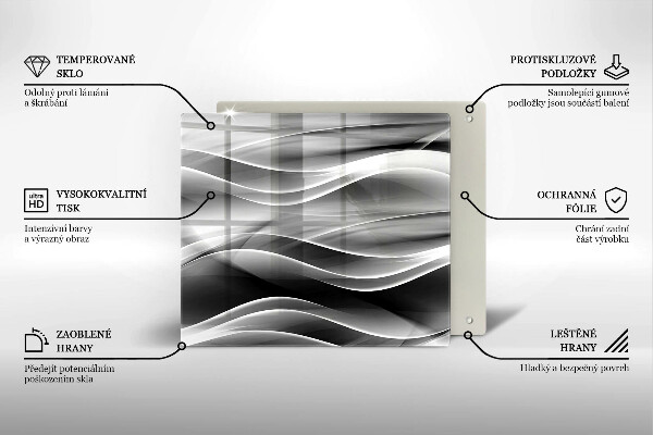 De vidrio templado Líneas abstractas de humo