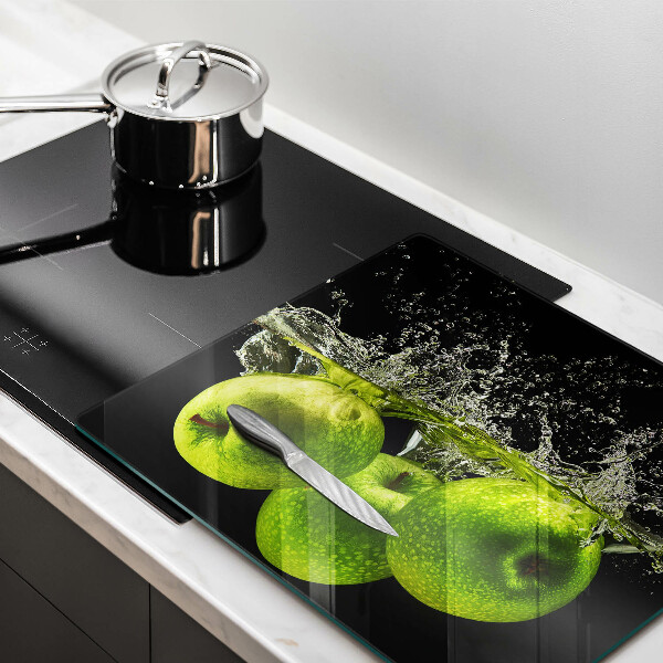 De vidrio templado Manzanas verdes y agua