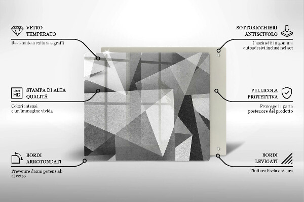 De vidrio templado Abstracción nítida concreta