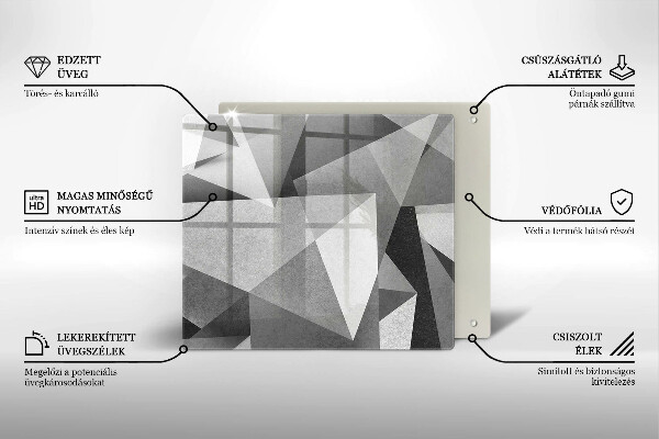 De vidrio templado Abstracción nítida concreta