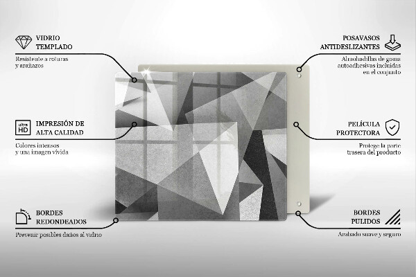 De vidrio templado Abstracción nítida concreta