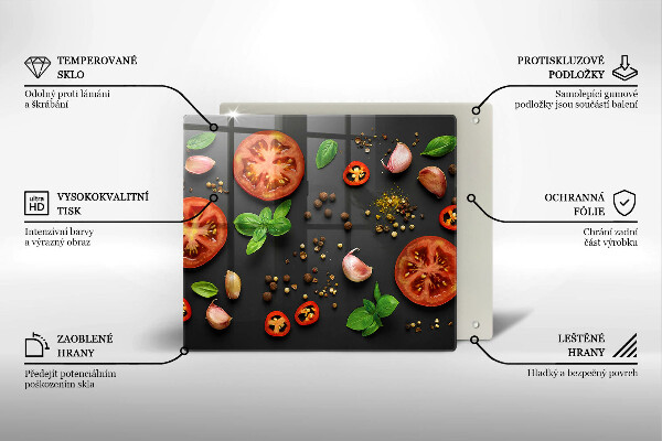 De vidrio templado Tomates y especias