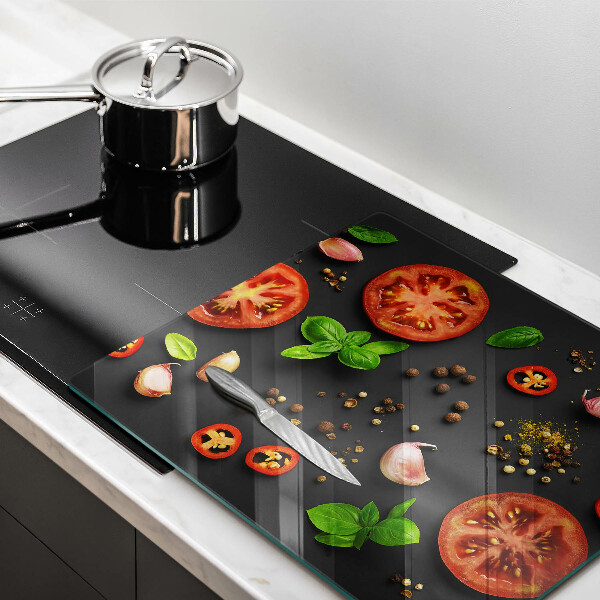 De vidrio templado Tomates y especias