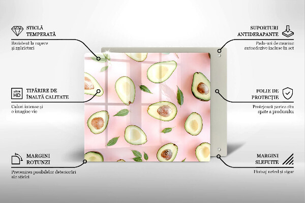 De vidrio templado Patrón de aguacate