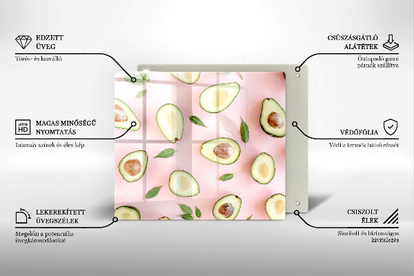 De vidrio templado Patrón de aguacate