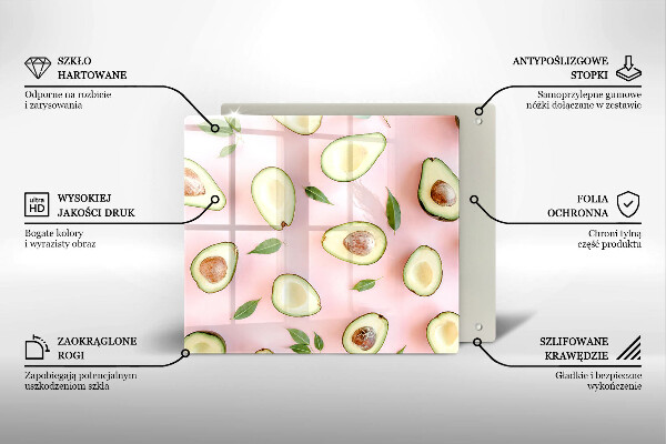 De vidrio templado Patrón de aguacate