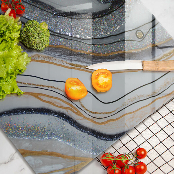 De vidrio templado Roca con oro