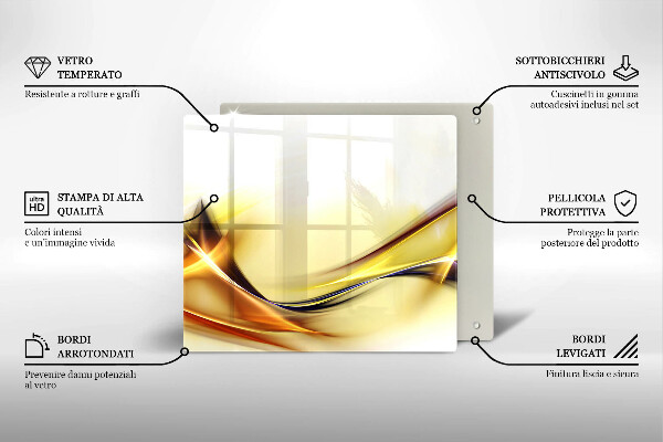 De vidrio templado Líneas abstractas de luz