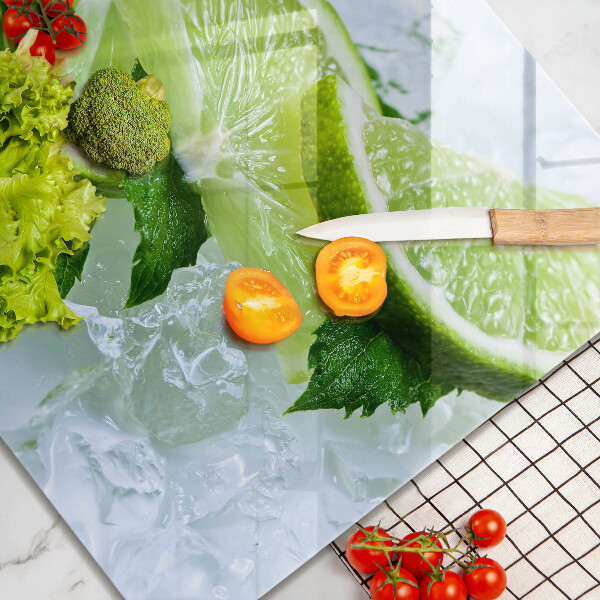 De vidrio templado Lima menta y hielo