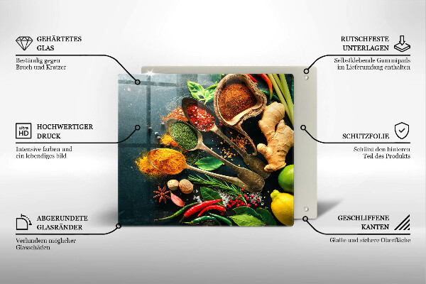 De vidrio templado Cucharas de especias de cocina
