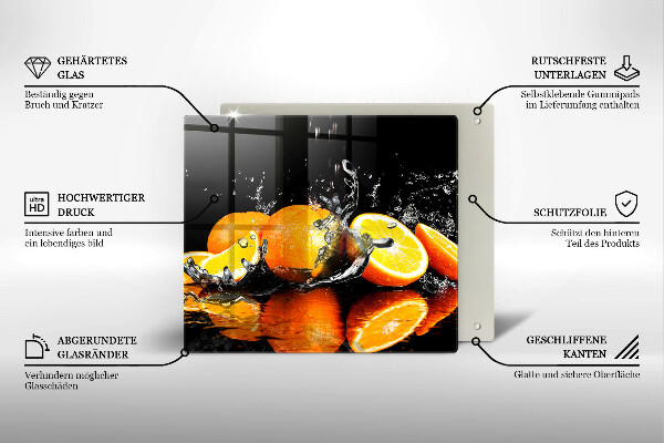 De vidrio templado Fruta jugosa de naranja