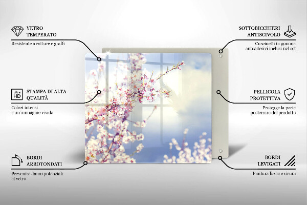 De vidrio templado Árbol floreciente
