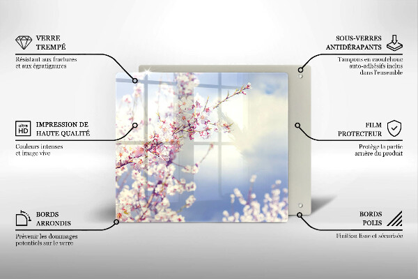 De vidrio templado Árbol floreciente