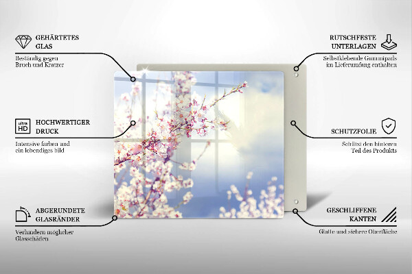 De vidrio templado Árbol floreciente