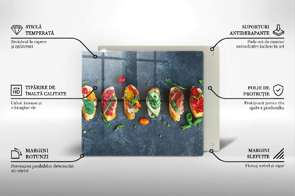De vidrio templado Sándwiches coloridos