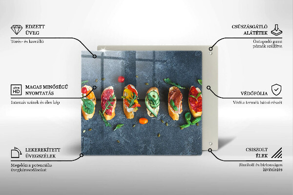 De vidrio templado Sándwiches coloridos
