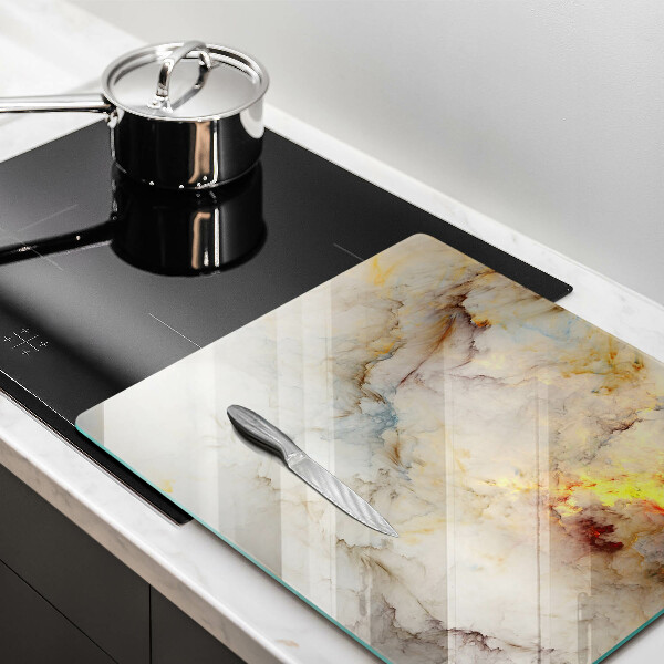 De vidrio templado Textura de mármol con oro