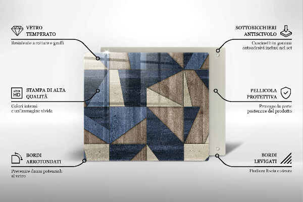 De vidrio templado Abstracción geométrica