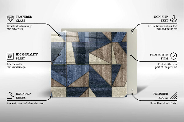 De vidrio templado Abstracción geométrica