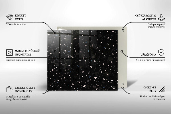 De vidrio templado Gres oscuro