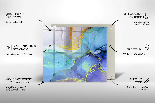 De vidrio templado Piedra dorada agrietada