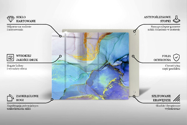 De vidrio templado Piedra dorada agrietada