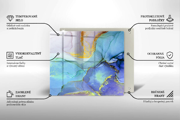De vidrio templado Piedra dorada agrietada