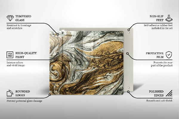 De vidrio templado Rica abstracción