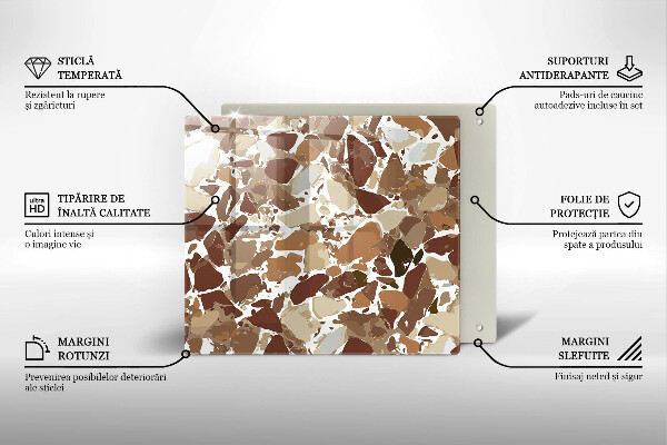 De vidrio templado Manchas decorativas de piedra