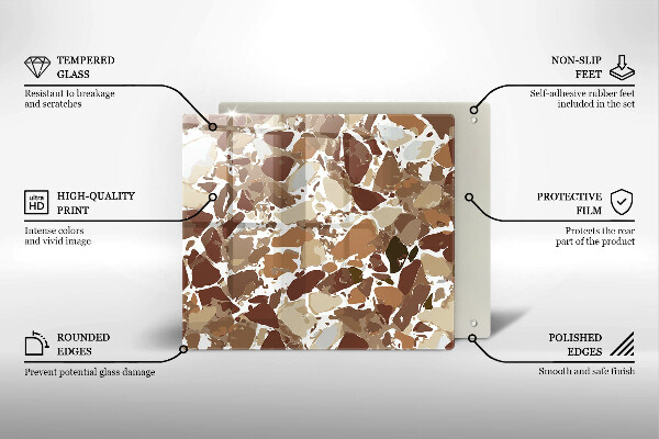 De vidrio templado Manchas decorativas de piedra