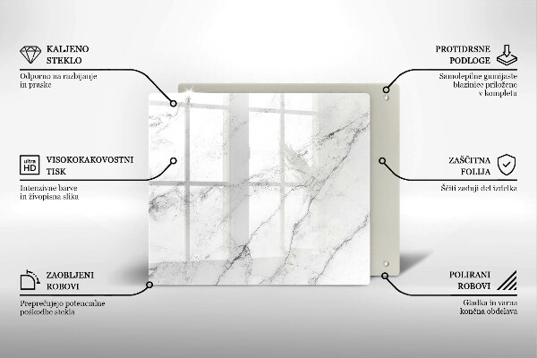 De vidrio templado Textura de mármol elegante