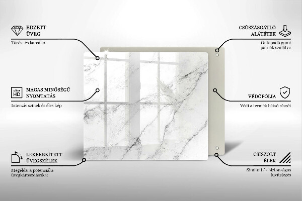 De vidrio templado Textura de mármol elegante