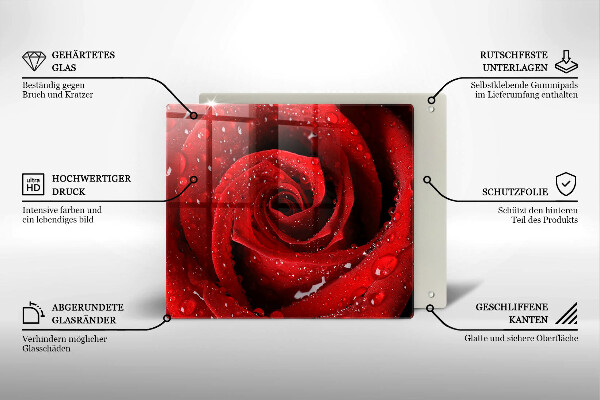 De vidrio templado Pétalos de rosas